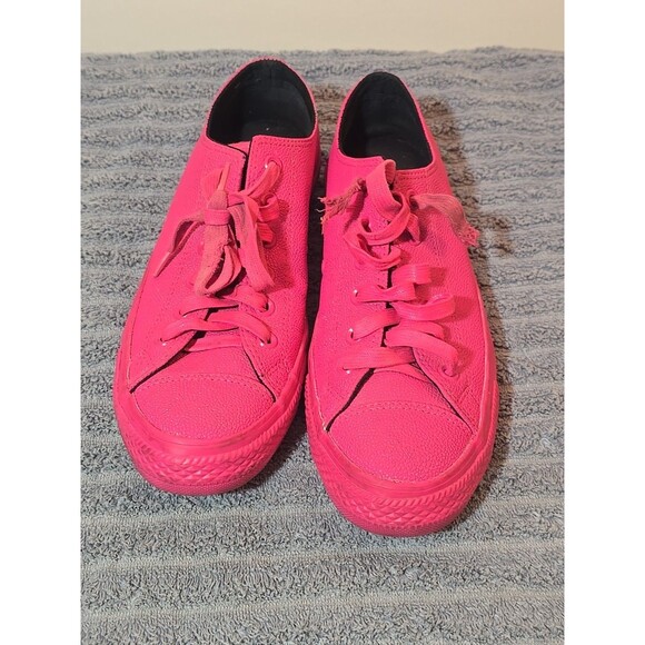 Converse All Star Ox Low Leather Pink 155185C Mens 8 Women’s 10 - Picture 1 of 10